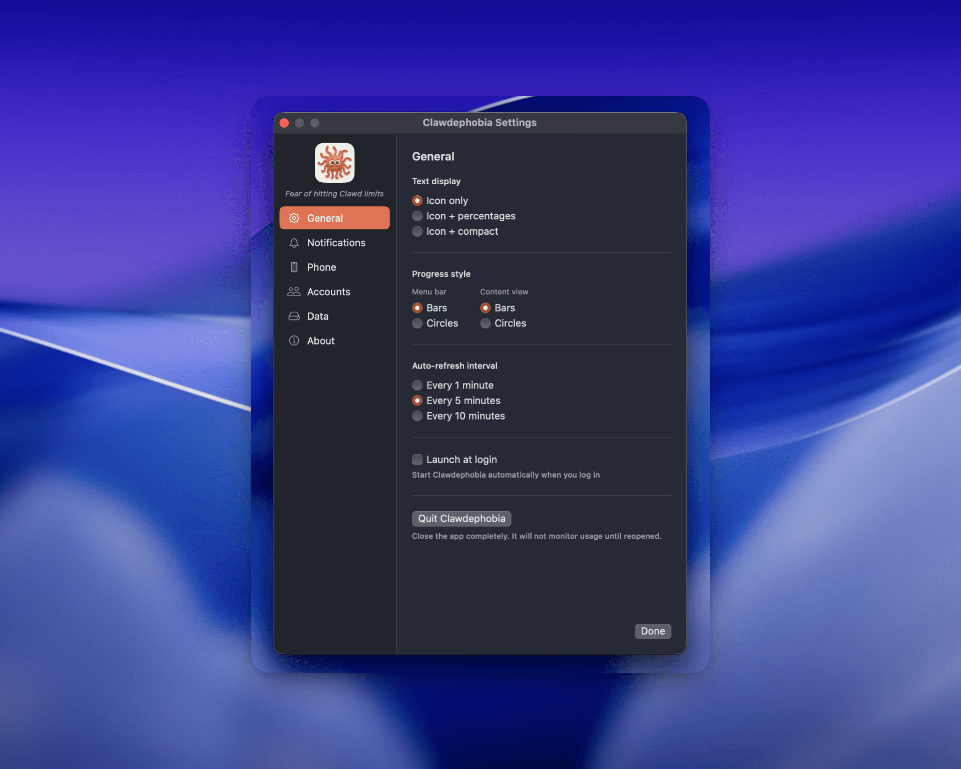 Tune notifications & accounts